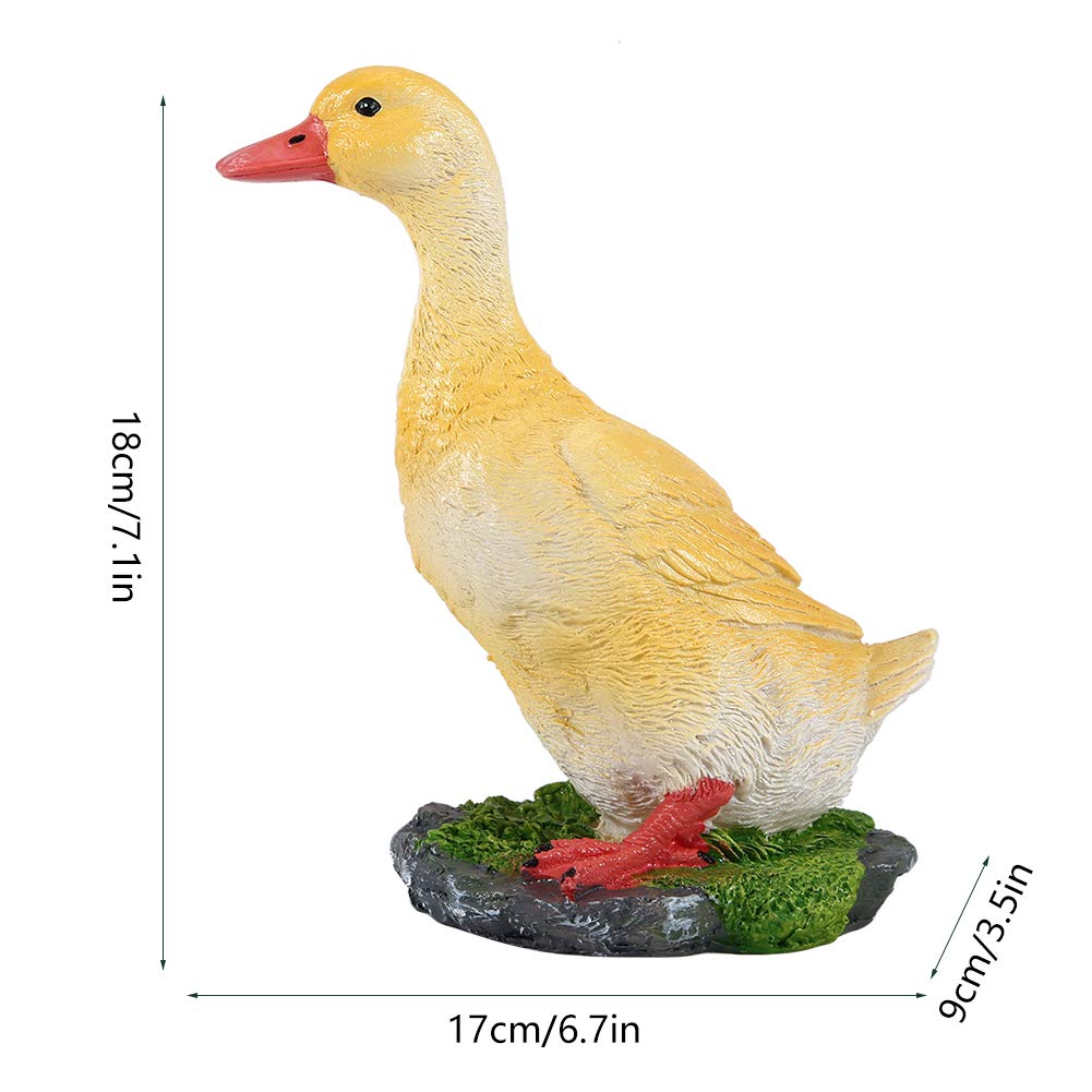 DÉCOR DE CANARD MODÈLE ANIMAL ARTIFICIEL EN RÉSINE POUR ORNEMENT DE PAYSAGE - 2