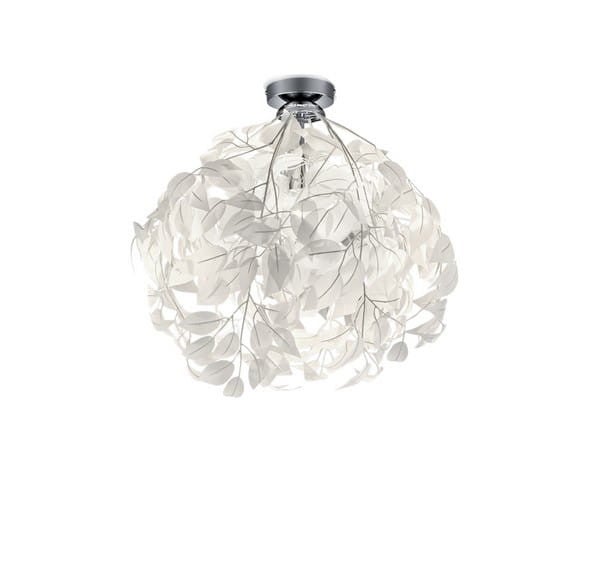 Lampa wisząca Leavy srebrno-biała 1xE27x28W nowoczesna wym: 58 x 38 x 38 cm metal RL