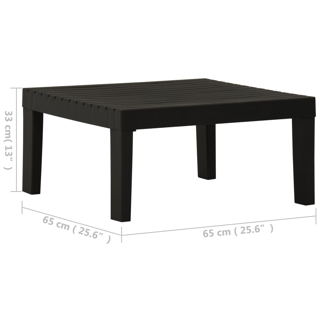 Mesa lounge de jardim，Mesa exterior，Mesa de jantar plástico cinzento CFW310778 - 6
