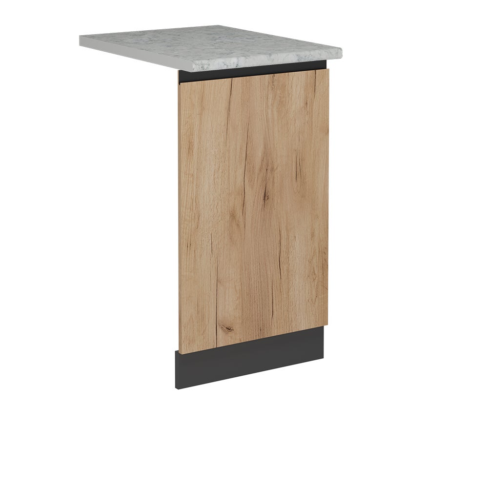 Vicco Panel przedni zmywarki R-Line, Złoty dąb energetyczny, 45 cm J-Shape, BP Marmur
