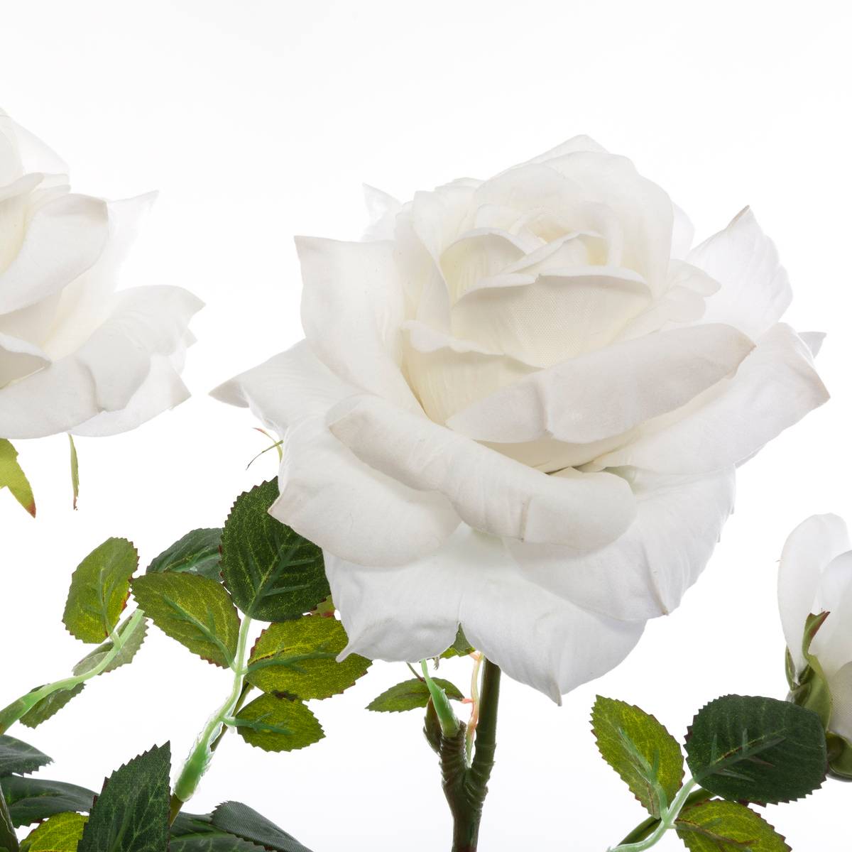 Rosier Artificiel Pot Ciment H74cm Blanc - Atmosphera Créateur d'intérieur - 4