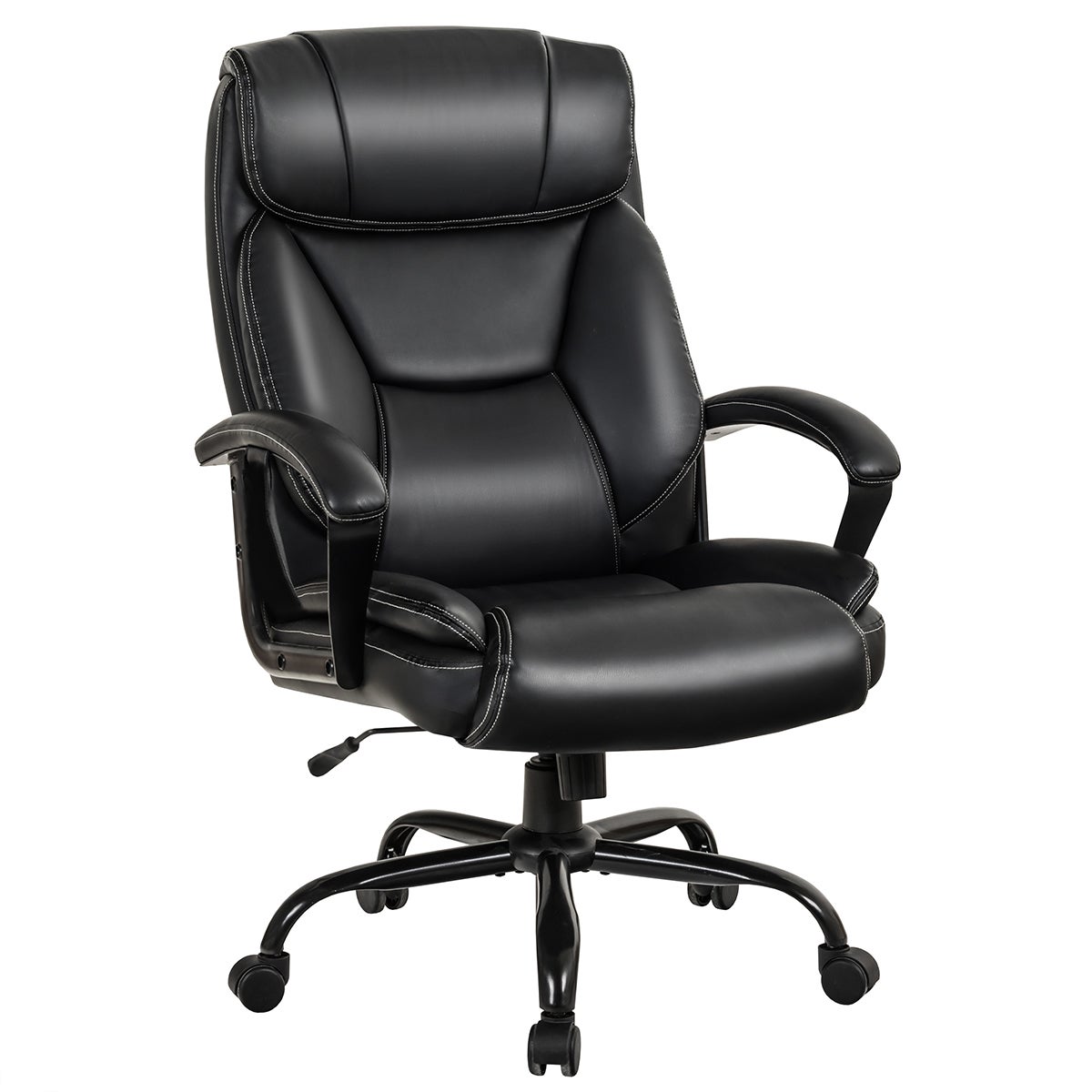 Fauteuil Bascule Ultra Souple Similicuir Hauteur Réglable 220kg Noir CW65418 - 2