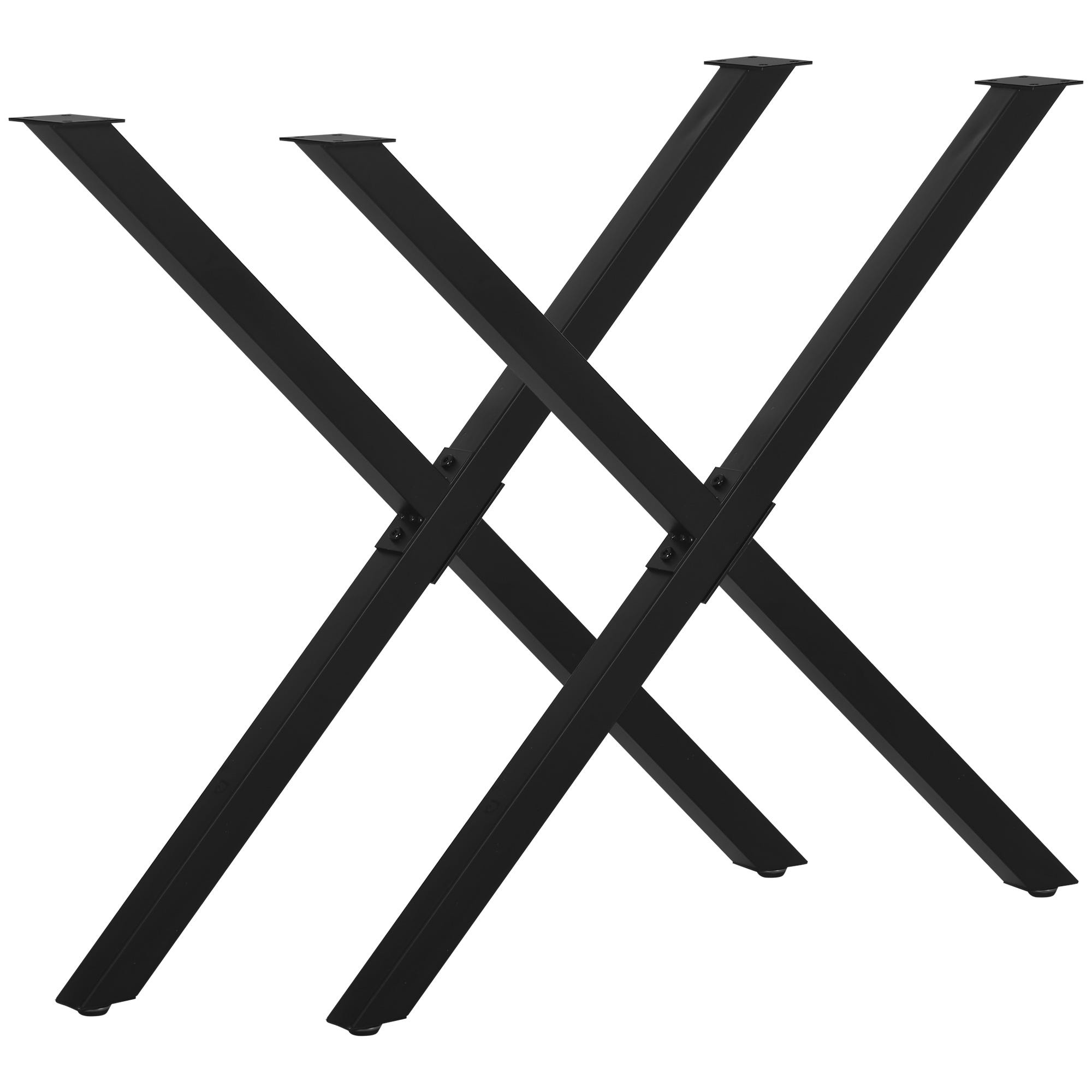 Pieds de Table en Acier Acier HOMCOM | Leroy Merlin