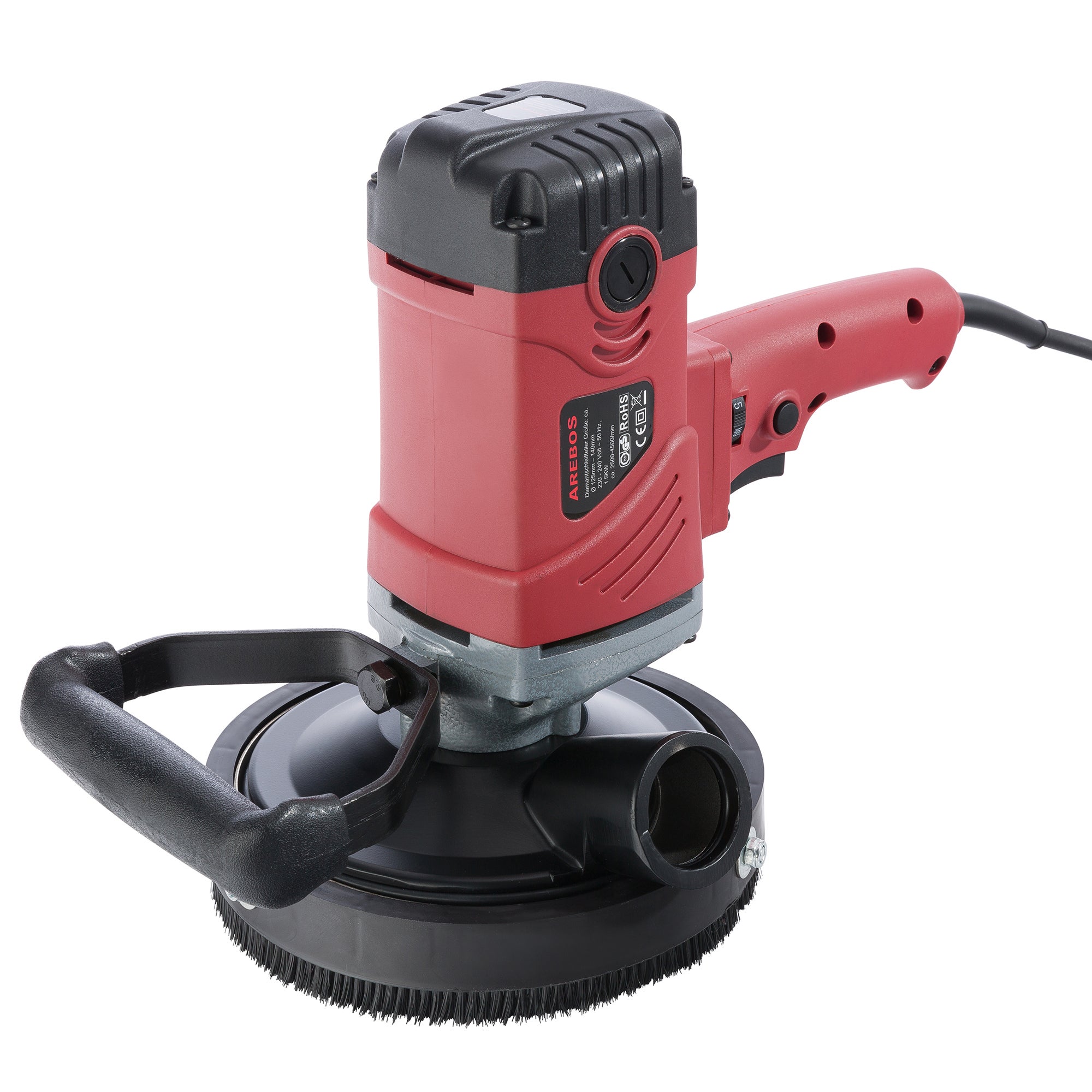 AREBOS Ponceuse à Beton Rabot fraiseuse a Beton 1500 W avec les Accessoires réglable en hauteur - 5