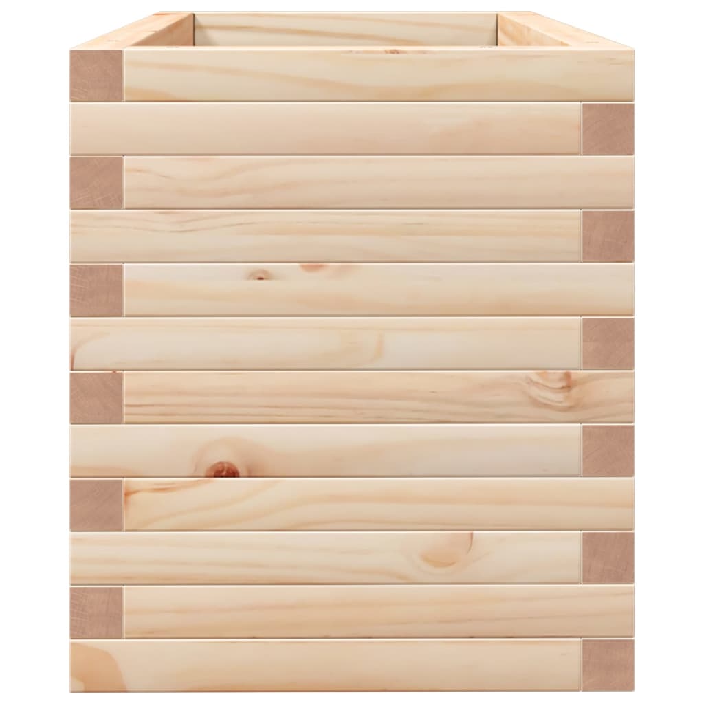 Jardinière bac lit surélevé plantes fleurs terrasse jardin 90 x 40 x 45,5 cm bois de pin massif marron 02_0037976 - 3