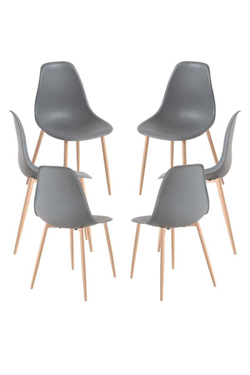 Regalos Miguel - Packs Sillas Comedor - Pack 6 Sillas Mykle - Gris oscuro - 8