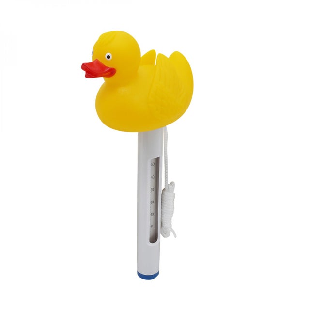 Thermomètre flottant canard pour piscine avec cordon - Linxor