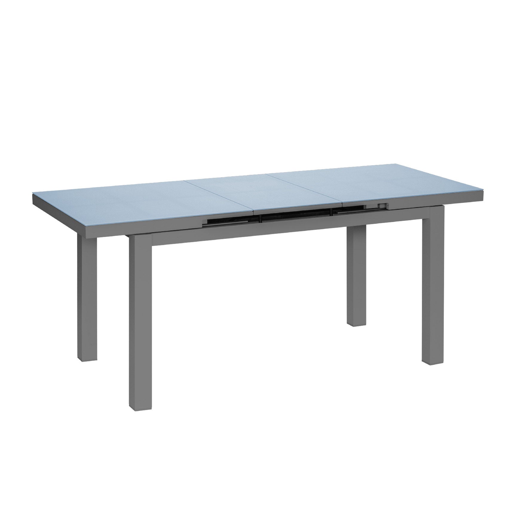 Table à manger d'extérieur extensible en aluminium gris Ibiza anthracite - 8/10 places - Jardiline - 4