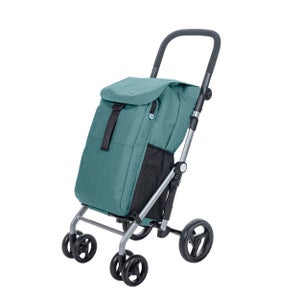 THEGA Borsa Sostitutiva Per Carrello Della Spesa 48L - Riutilizzabile, In Tessuto Oxford Impermeabile, Con Tasca Frontale, Pieghevole - 2