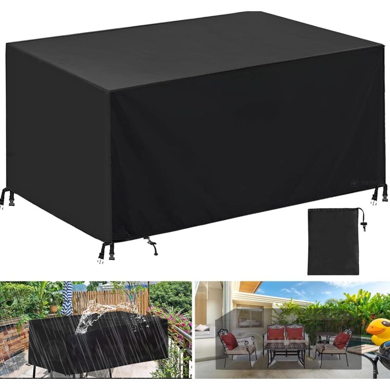 Rectangular garden table cover, 420D waterproof UV-proof outdoor ...