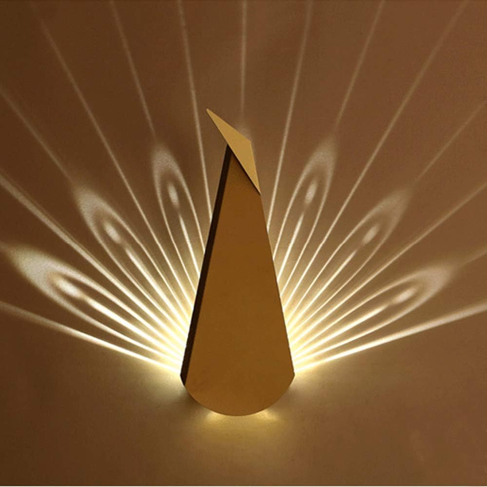 Nowoczesna lampa ścienna LED do wnętrz, lampa ścienna Peacock, modna, kreatywna dekoracja, projekt lampy ściennej do pokoju dziecięcego