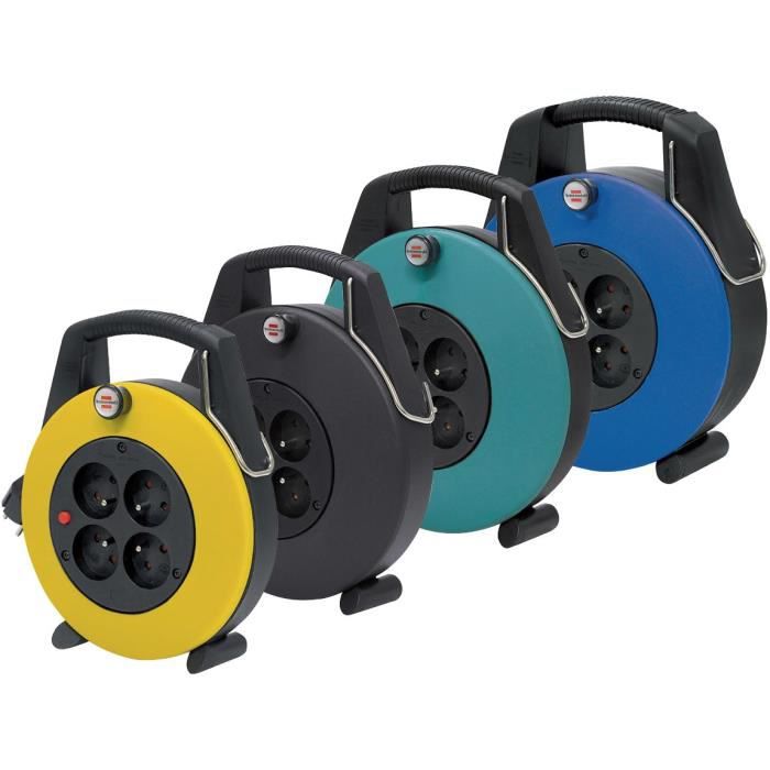Enrouleur de câble Confort-Line CL-X avec 4 prises - 10m H05VV-F 3G1,0 Noir/Vert - 5