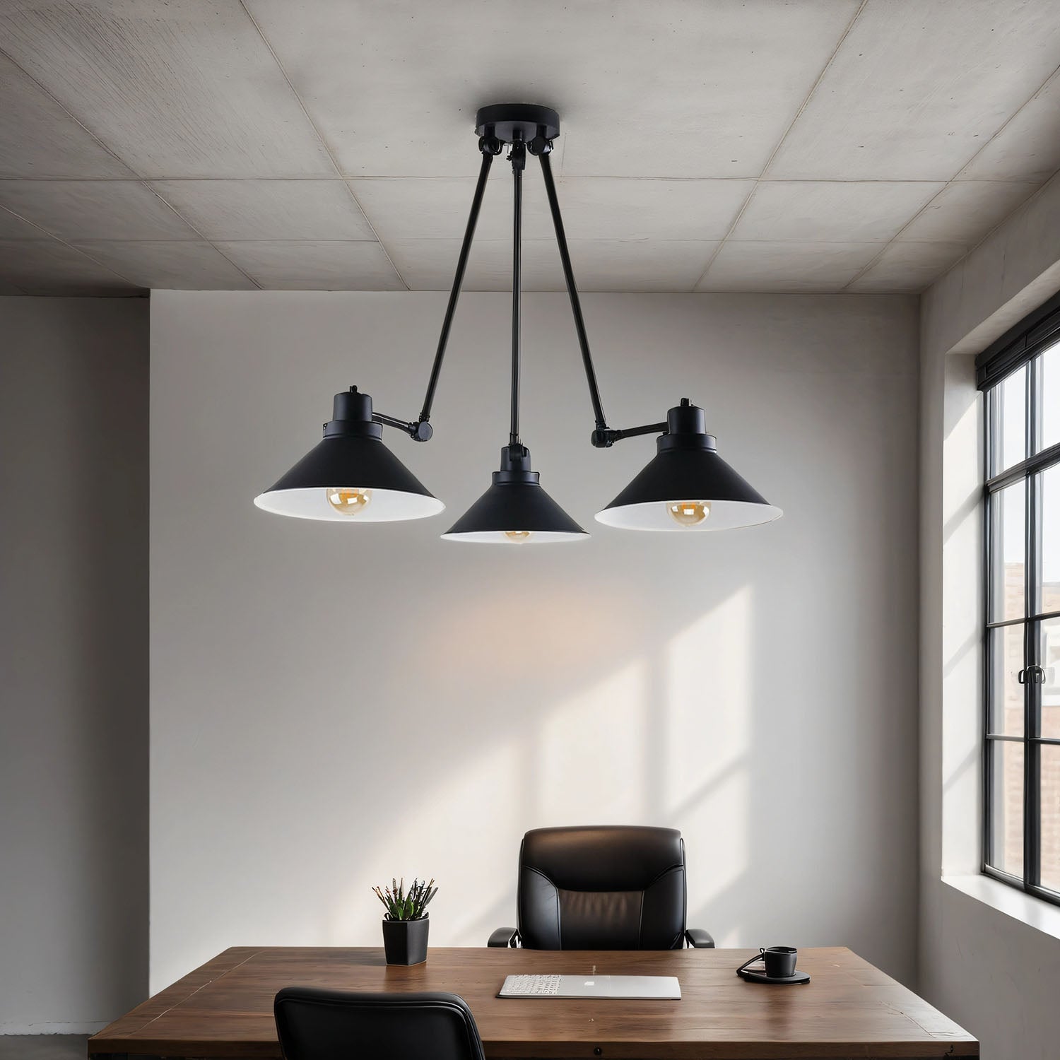 LAMPE DE SALON Plafonnier Suspension Lampe Spot Gitterschirme Noir 5x