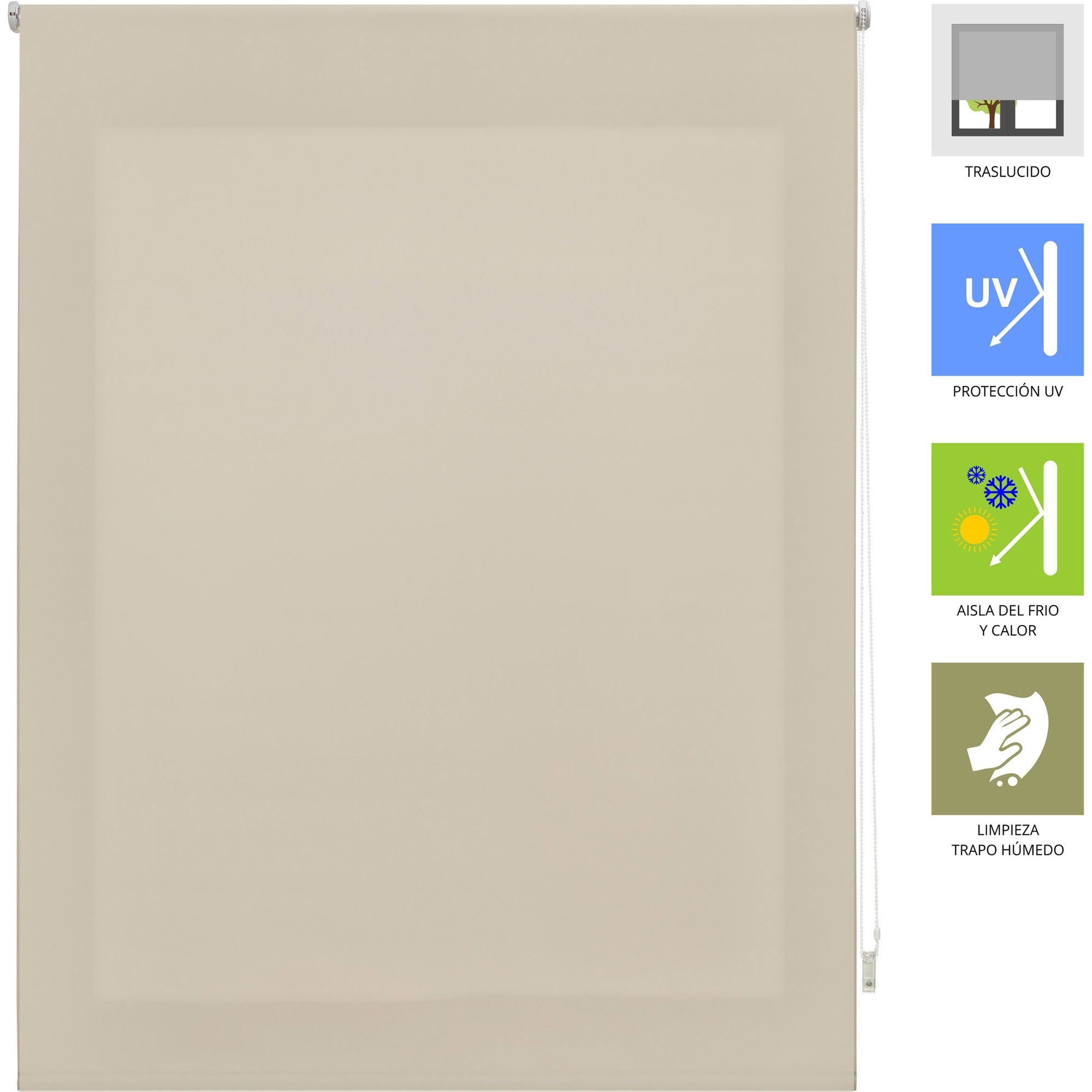 ECOMMERC3 | Tenda a Rullo Traslucida Misura 160x175 - Tenda a Rullo Installazione a Parete o Soffitto - 3