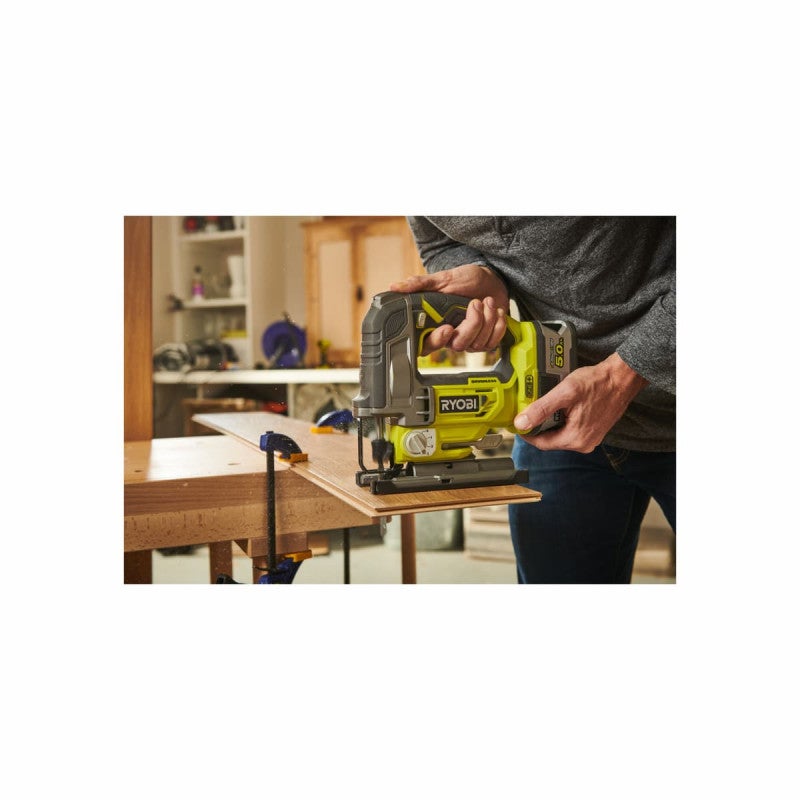 Scie sauteuse pendulaire RYOBI 18V One+ Brushless - 135 mm - Sans batterie ni chargeur - R18JS7-0 - 2