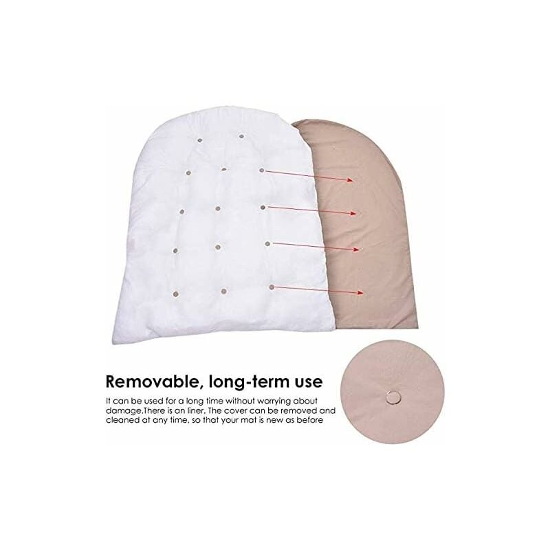 Coussin de balancelle imperméable et épais&nbsp;- Coussin de dossier pour balancelle de jardin uniquement&nbsp;- Coussin anti-salissures, (noir, ordinaire) - 2