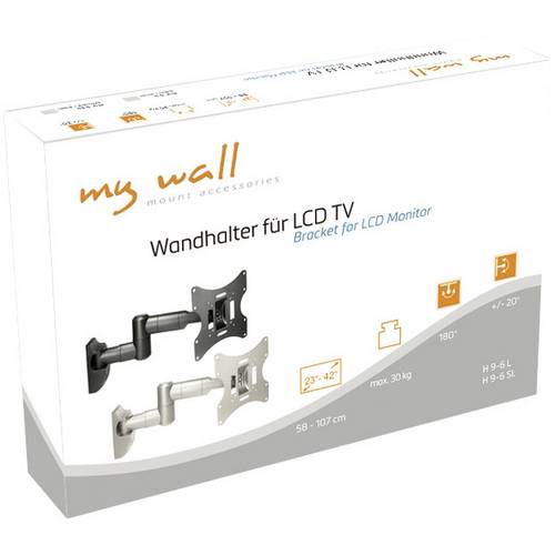 Support mural TV My Wall H9-6L 58,4 cm (23) - 109,2 cm (43) inclinable + pivotant - 3