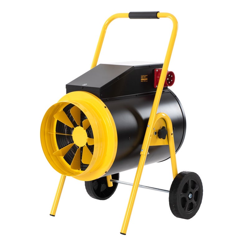 Nagrzewnica elektryczna 15kW z uchwytem na kółkach przemysłowa farelka dmuchawa 400V Warmtec EWB-15