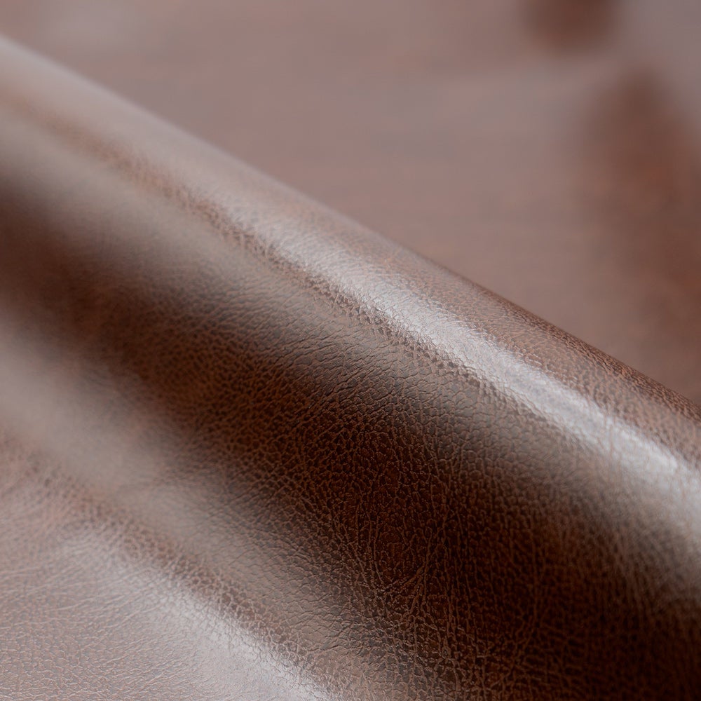 Fauteuil marron en croute de cuir enduite - Club - 3