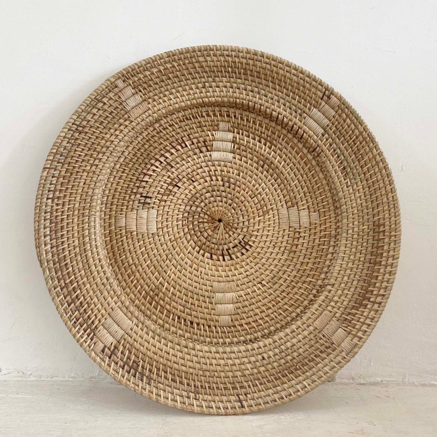 Décoration murale en rotin beige 70 cm - 8