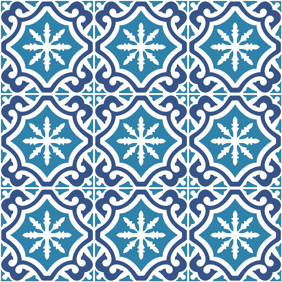 9 adesivi piastrelle di cemento azulejos Kathina - Sticker adesivo - adesivi murali - 9stickers20x20cm - 2