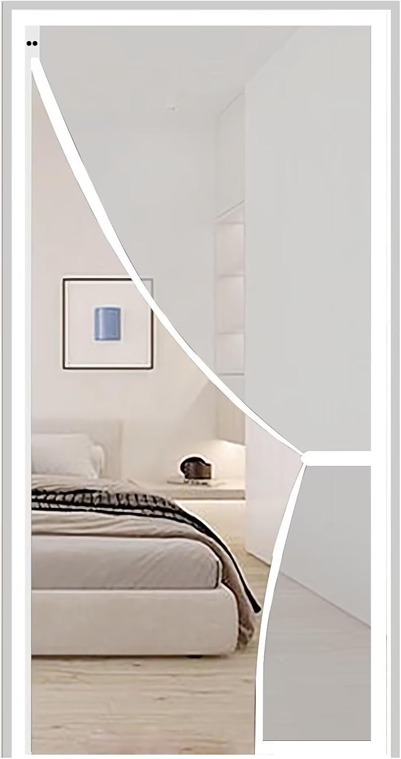 Moskitiera, zasłona zamykana automatycznie, z mocnym magnesem, otwierana na bok, biała (100 x 210 cm)