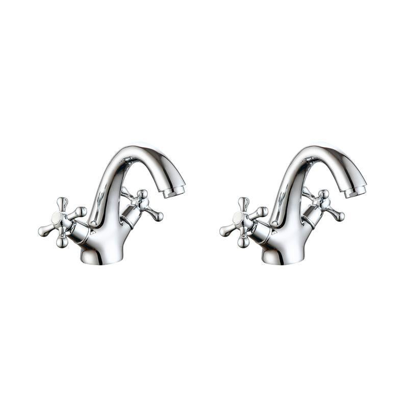 Pack de grifos monobloc de lavabo serie Clasica en Cromo Leroy