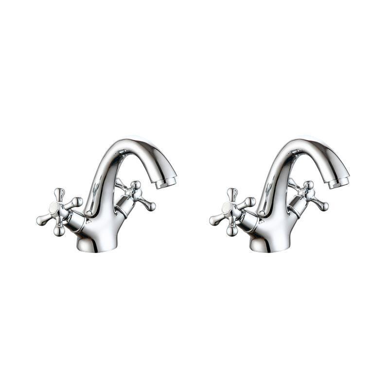 Pack de grifos monobloc de lavabo serie Clasica en Cromo Leroy