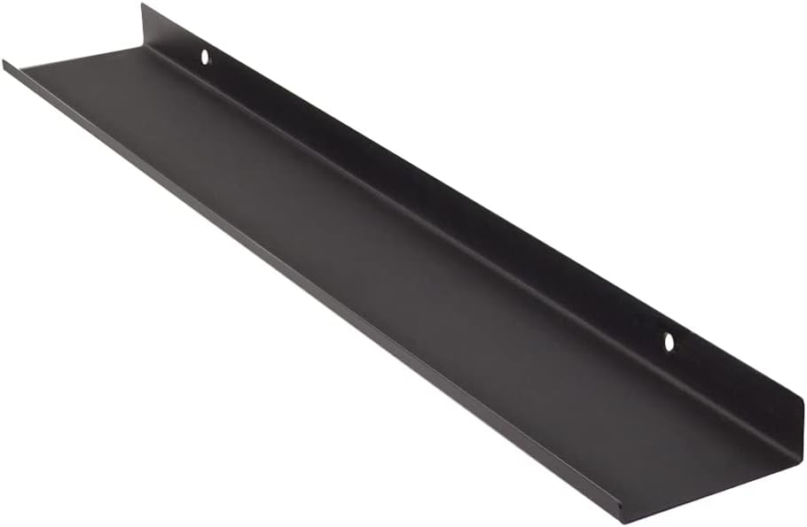 Etagere murale noire | tablette murale flottante 70 cm | estantería metálica para marcos, fotos, cocina, dormitorio, baño, oficina