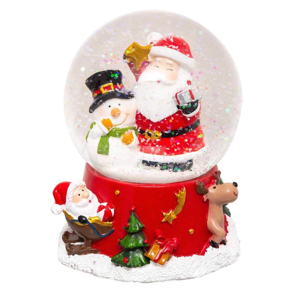 Globo Di Neve Musicale Con Unicorno E Ali, LED Stellati, 12x8,5 Cm, Colori Assortiti, Decorazione Natalizia
