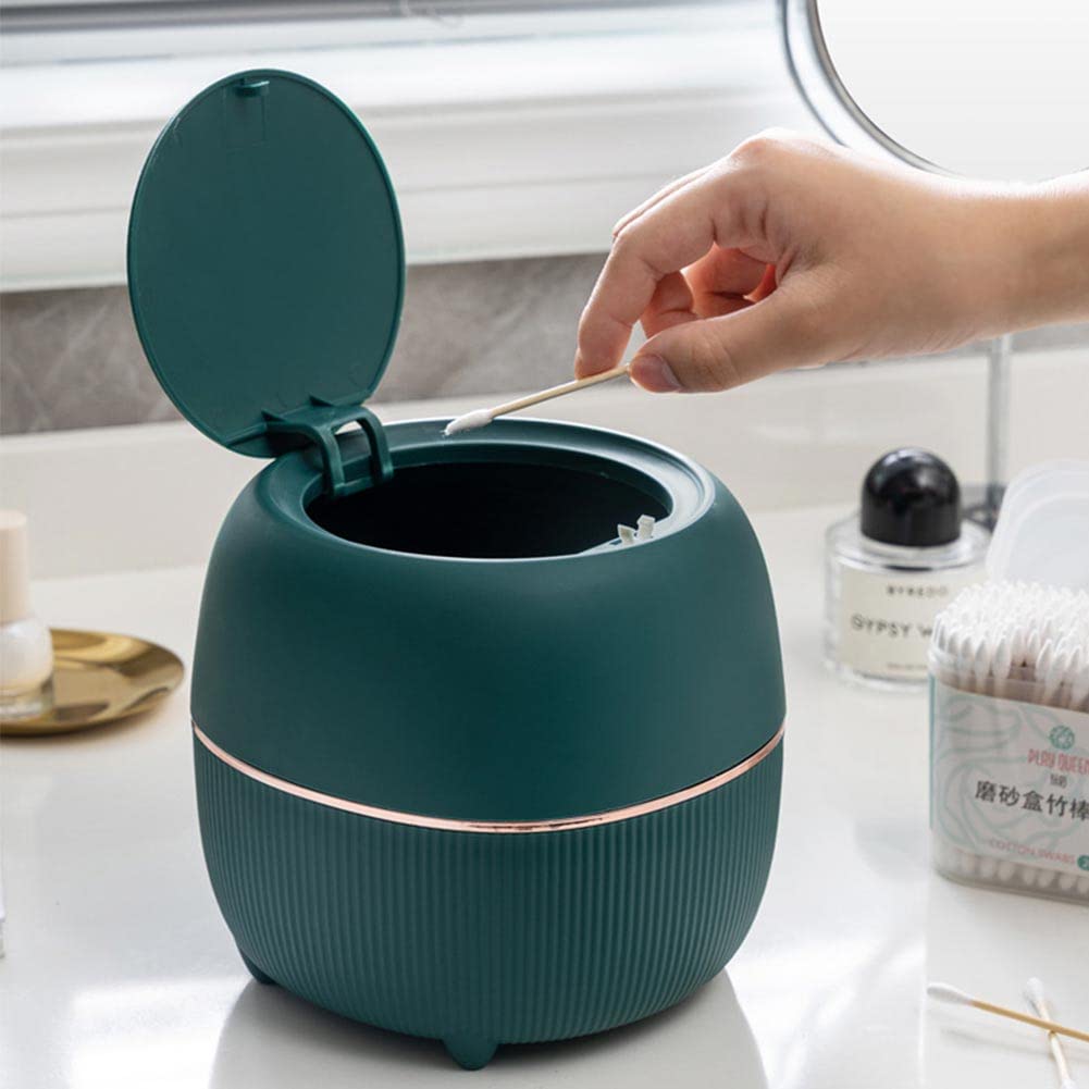 Mini pattumiera da tavolo con coperchio portatile simpatico cartone animato pattumiera camera da letto organizzatore ufficio auto piccola pattumiera portaoggetti di cancelleria  15