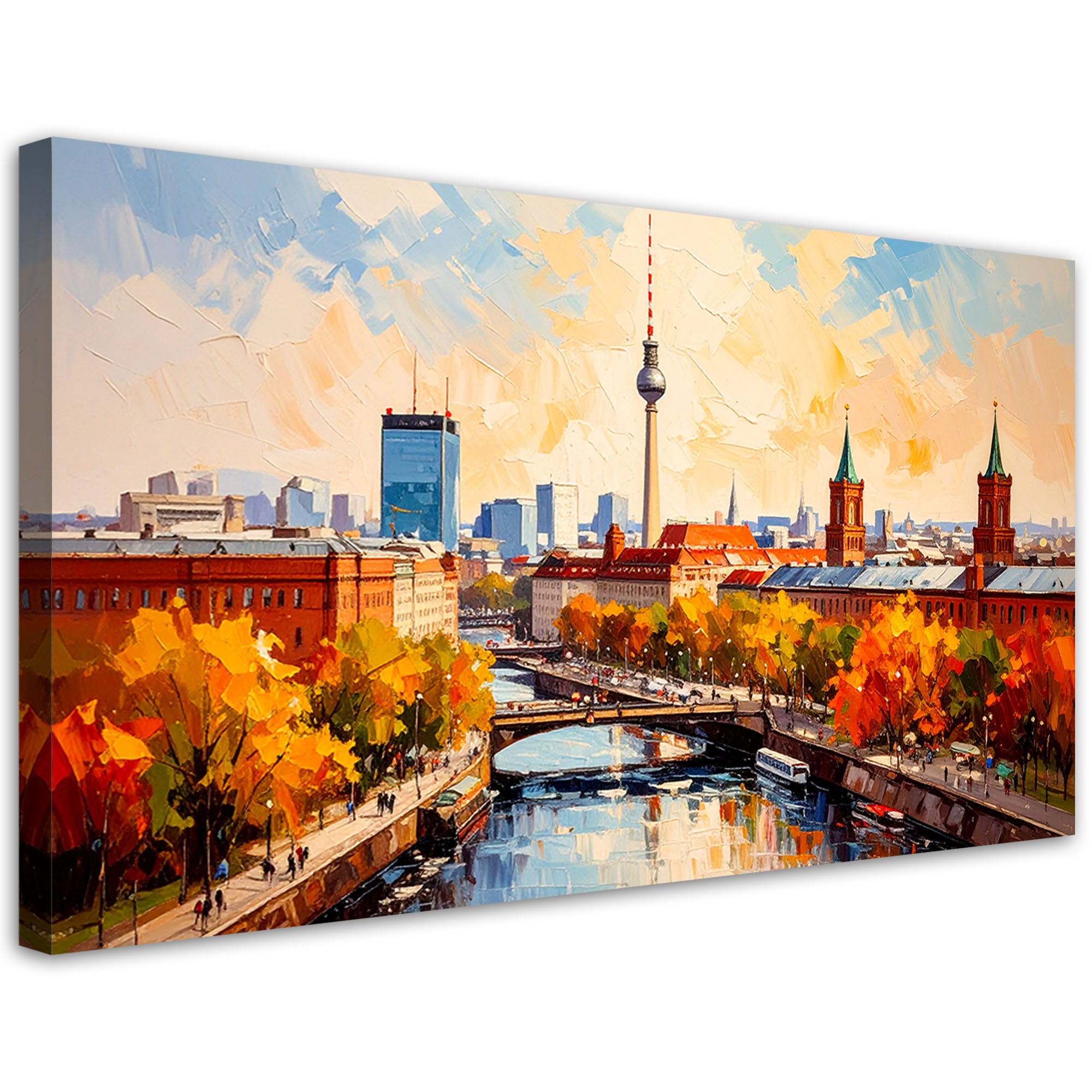 Obraz na płótnie do salonu biura panorama berlina miasto 100x50