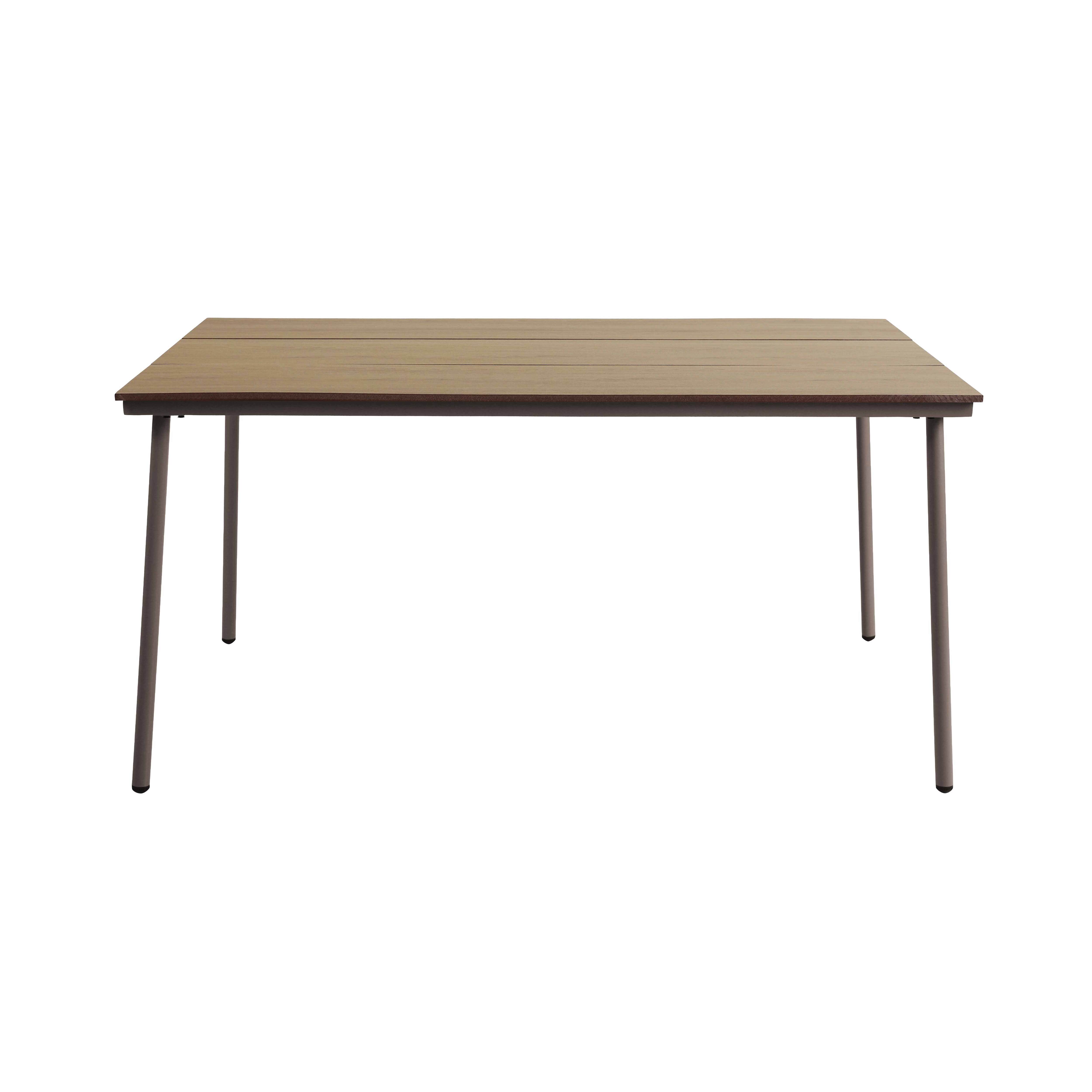 Ensemble table de jardin ovale 150x90 cm et 6 chaises taupe - 5