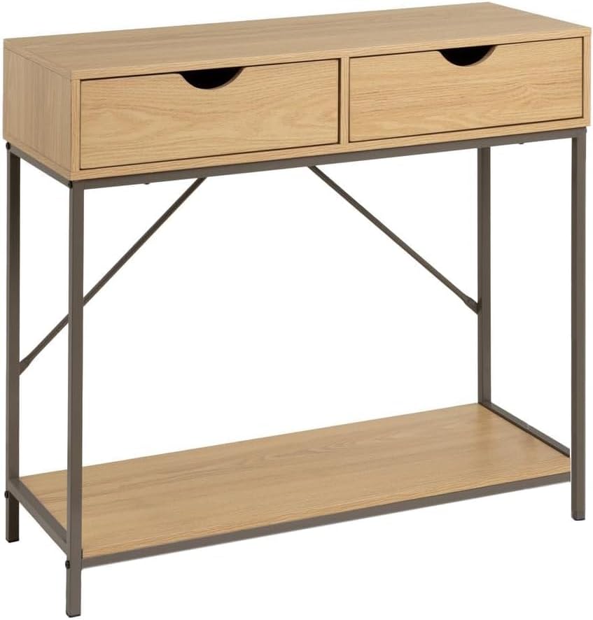 Día y Noche - Día y Noche Mesa consola de madera maciza de pino blanco 100x35x75
