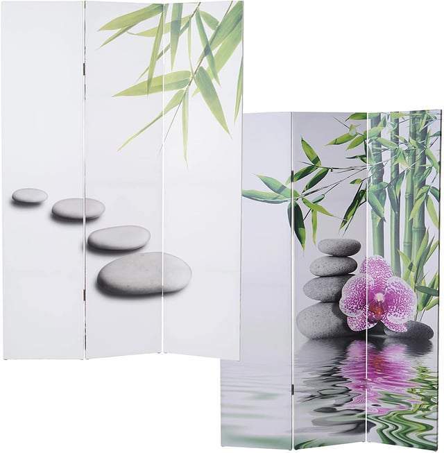 Paravento divisorio a 3 ante 180x120 cm motivo orchidea 04_0004135
