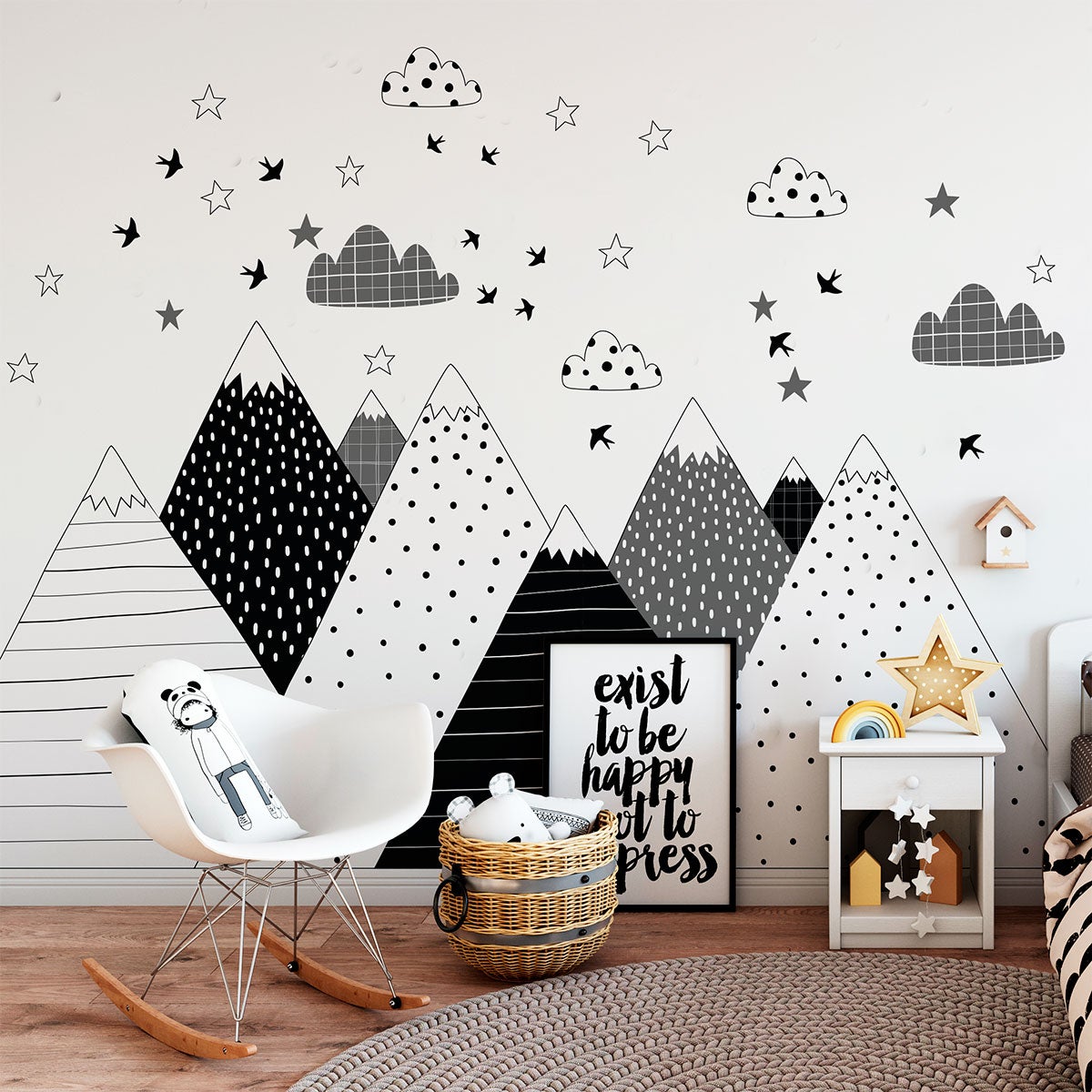 Adesivo bambino di montagna scandinavo saska - Sticker adesivo - adesivi murali - 40x60cm - 5