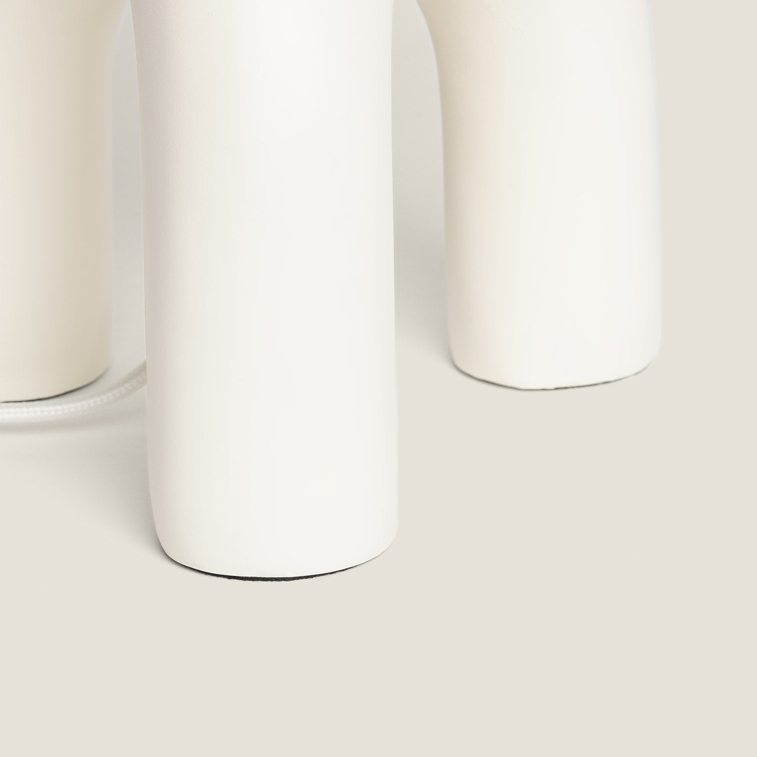 Ledkia Lámpara de Mesa Papel Trenzado y Resina Otilia Blanco - 3