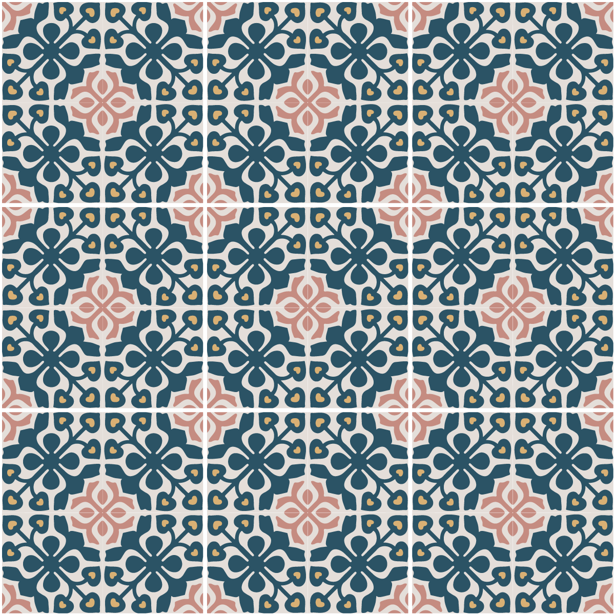 9 adesivi piastrelle azulejos Acantha - Sticker adesivo - adesivi murali - 9stickers20x20cm - 2