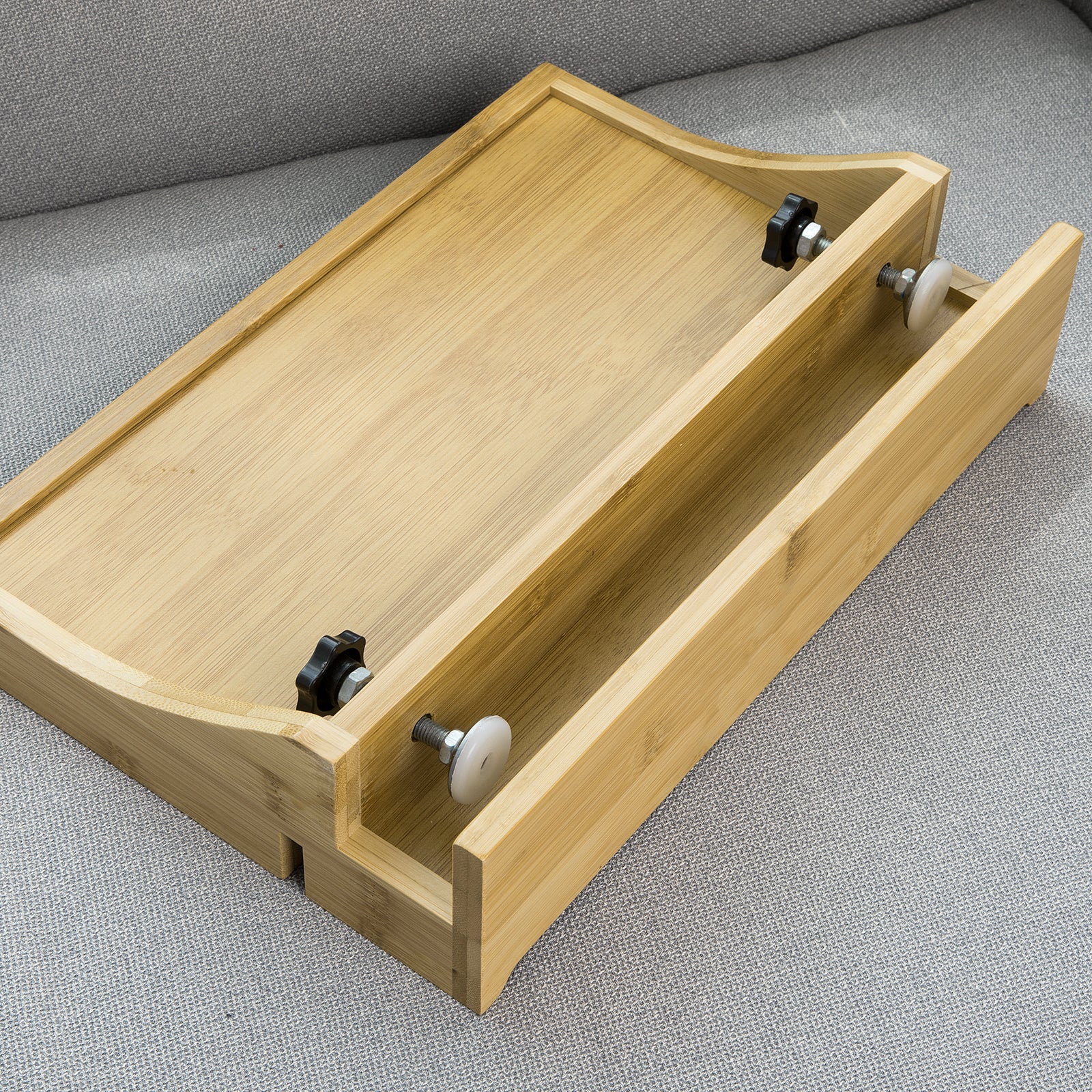 SoBuy NKD01-N Petite Table de Chevet Étagère Suspendue en Bambou Table de Nuit, Naturel-Noir - 6