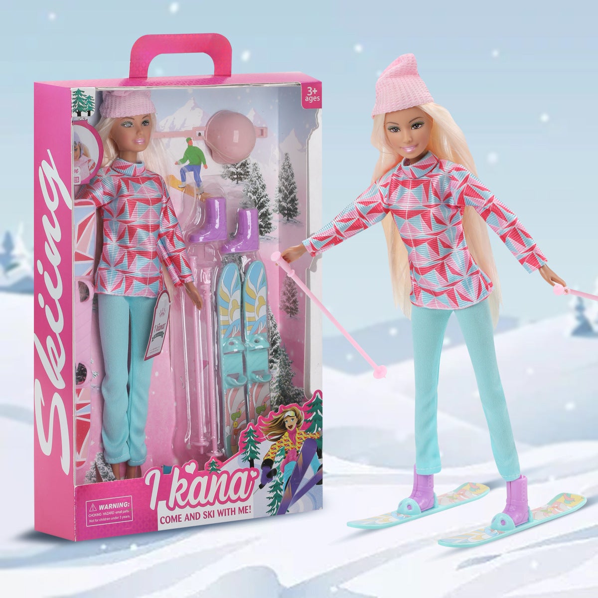 Coffret Cadeau Barbie Et Fauve – Poupée Mattel – Cheval – Plastique Dur – Neuf