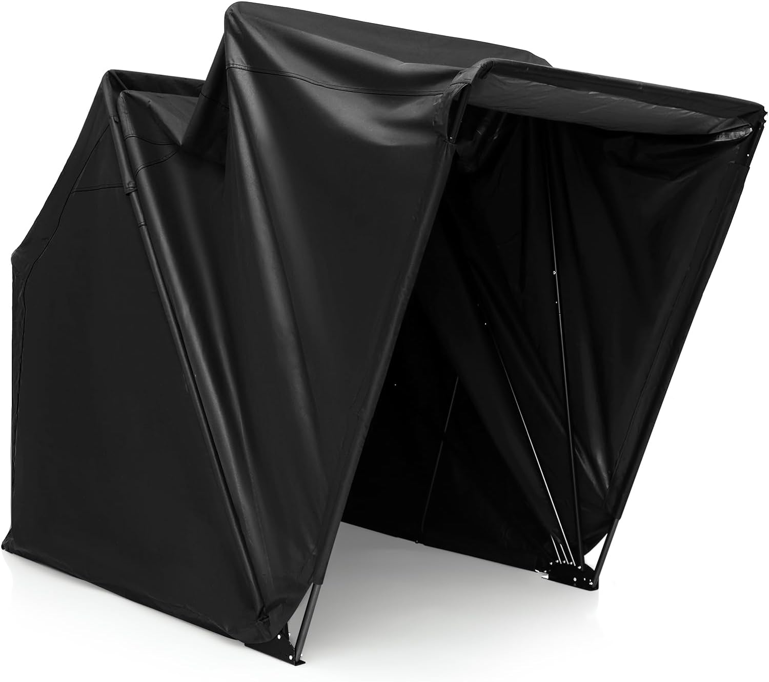 Riparo moto da esterno 342 x 137 x 193 cm, copertina moto impermeabile in tessuto Oxford, finestra di ventilazione, viti di espansione, riparo auto - 7