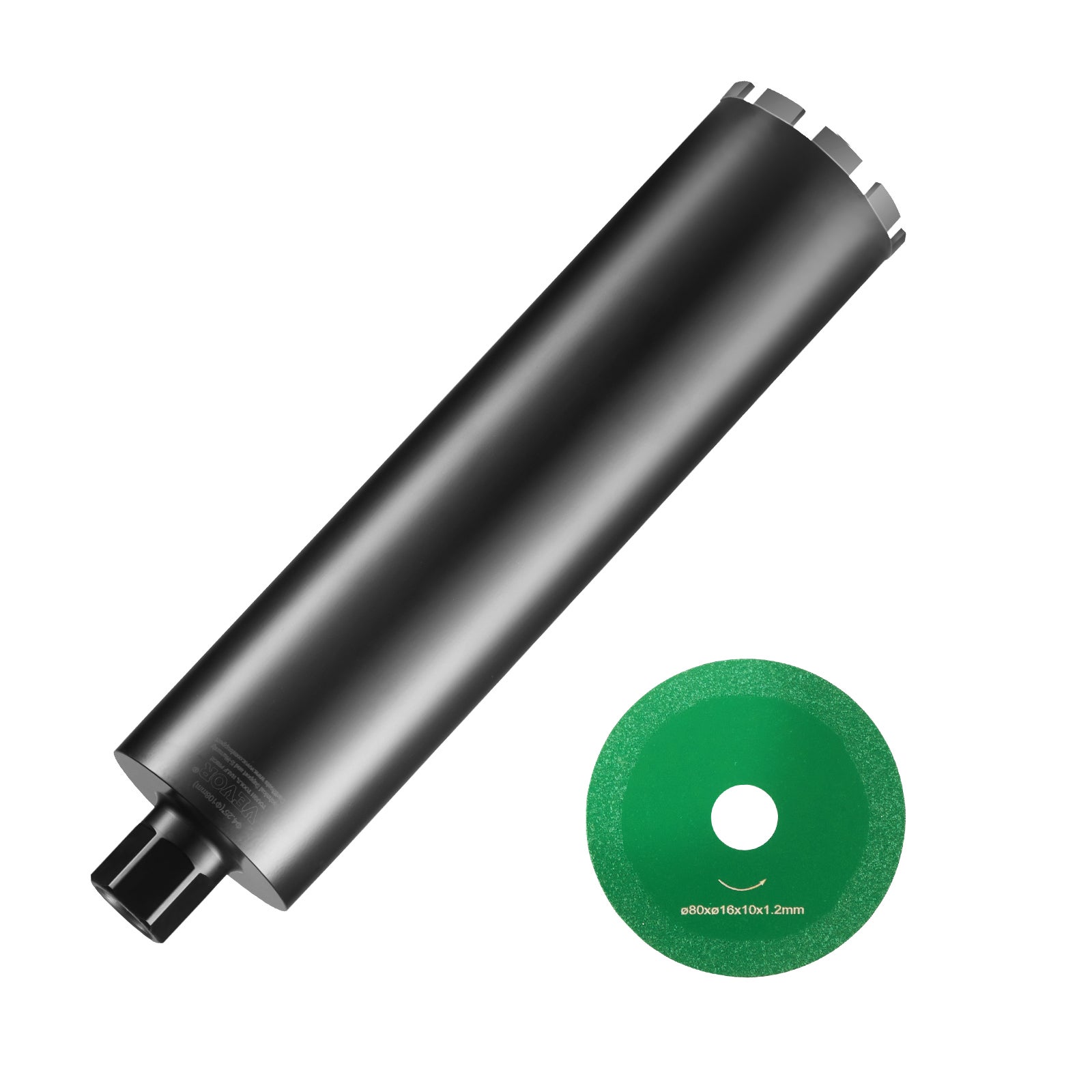Wiertarka diamentowa, wiertarka diamentowa na mokro 108 mm, głębokość wiercenia 355 mm Wiertarka rdzeniowa do betonu z brzeszczotem, gwint wewnę VEVOR