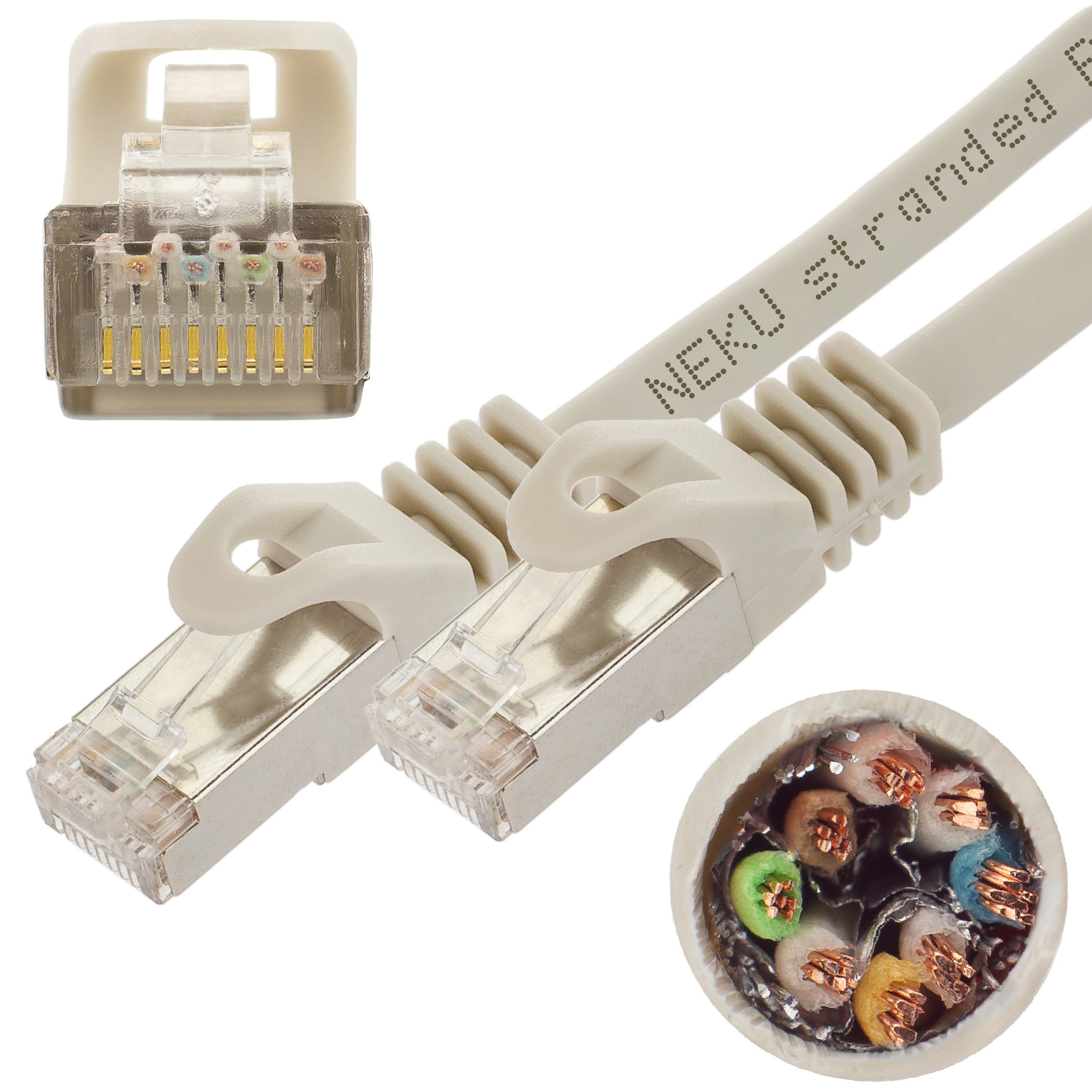 NEKU Kabel Patchcord ekran S/FTP kat.6a PIMF 10m