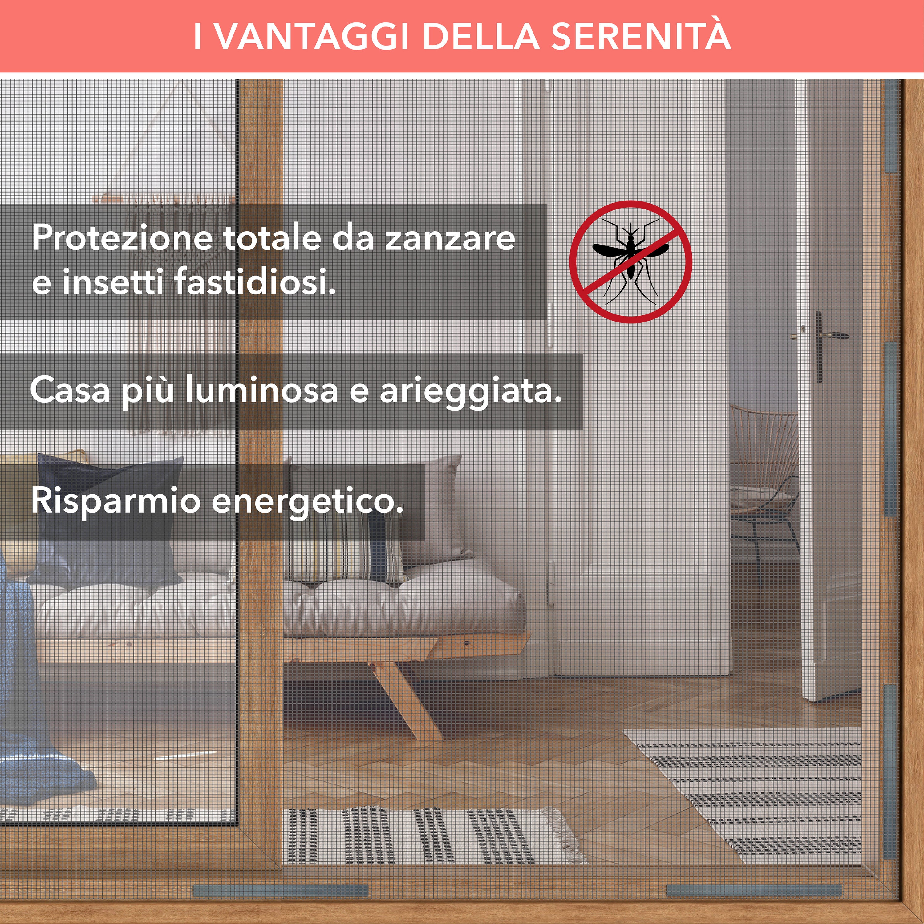 Zanzariera Magnetica A 2 Pannelli Riducibile Per Porta Finestra 140 X 250 Grigia 84268319
