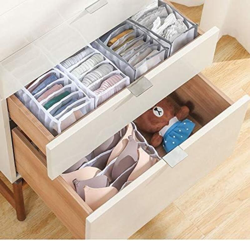 Cet ensemble de rangement pliable à tiroirs est conçu pour ranger les porte-soutiens-gorge, les chaussettes et les soutiens-gorge. - 4