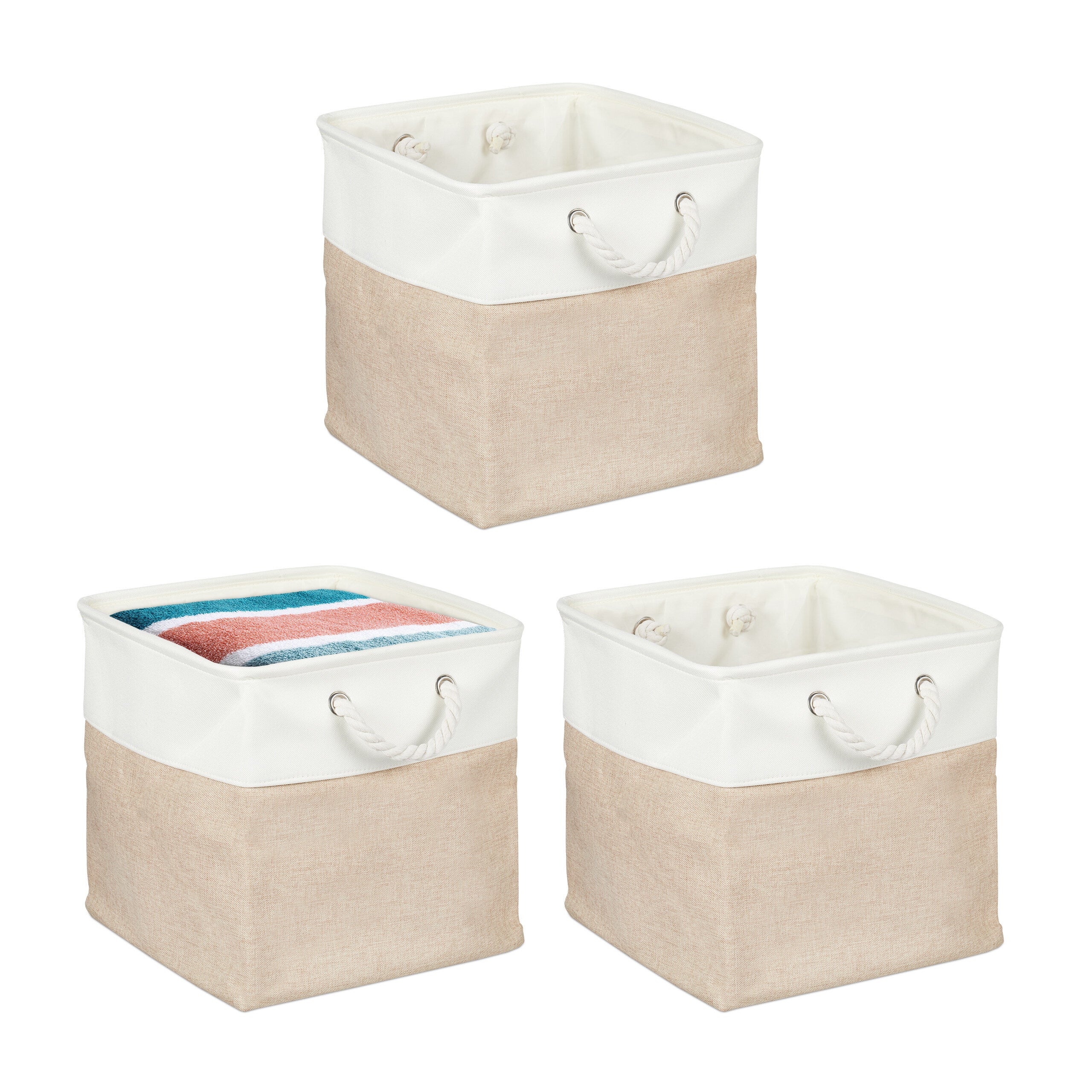 Set 6 Cestini Contenitori In Plastica Bianchi 30x20x3,6 Cm - Organizzatori Per Cassetti E Ripiani - 4