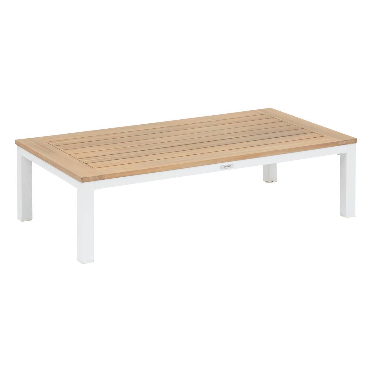 Table basse de jardin rectangulaire "Emperia" acacia en aluminium ...