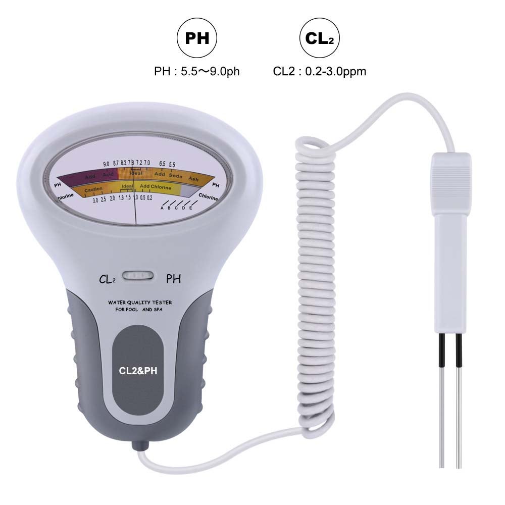1 pc Testeur piscine 2 en 1 PH et chlore, portable et précis, pour maison, SPA, aquarium, mesure rapide et fiable de la qualité de l’eau - 4