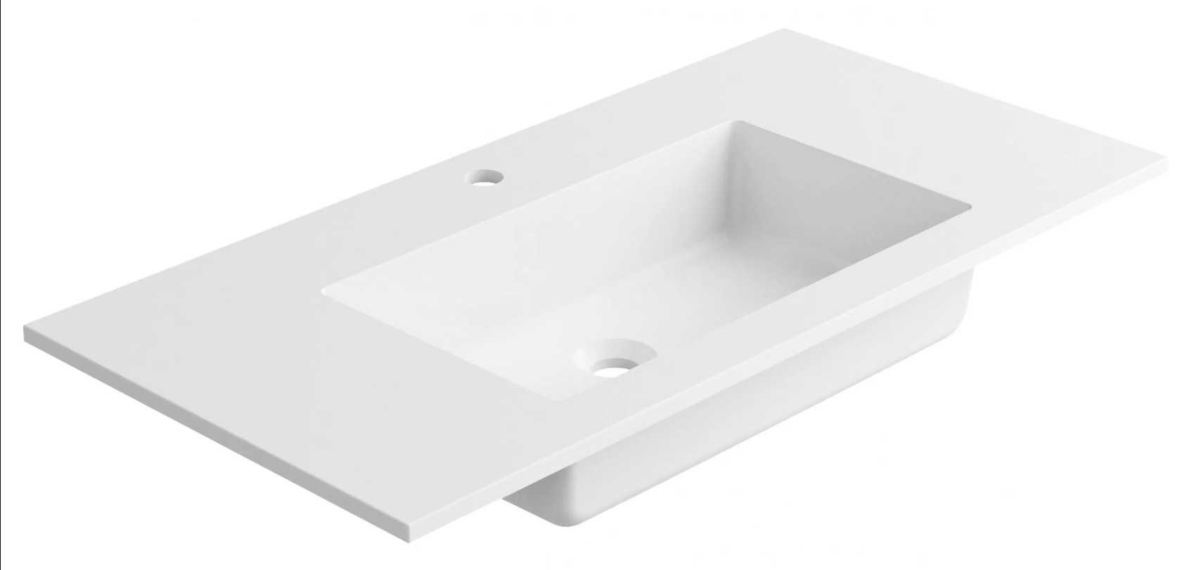 Lavabo rectangular de resina modelo toscana medidas 91x46 cm en resina