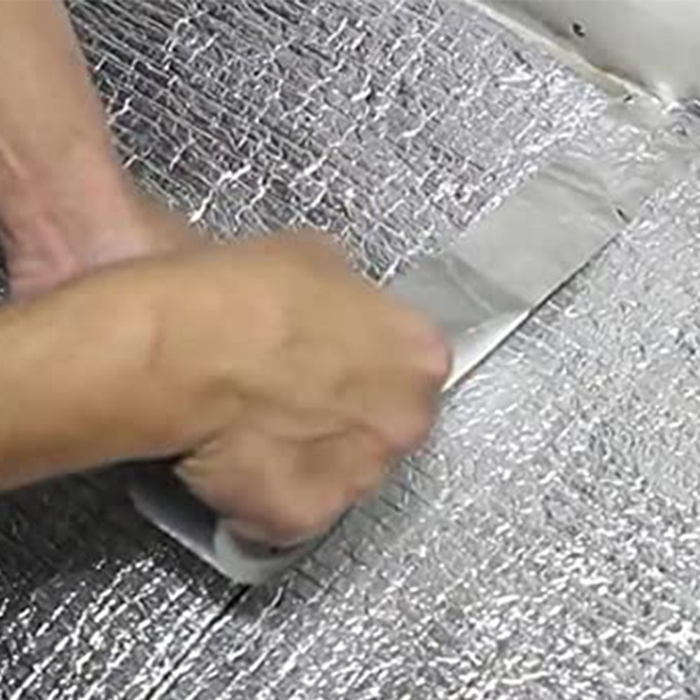 Panneau isolant pour coffres de volets roulants (120 x 40cm) - Fabriqué avec 2 couches 100% aluminium et 1 couche de mousse polyéthylène - 7